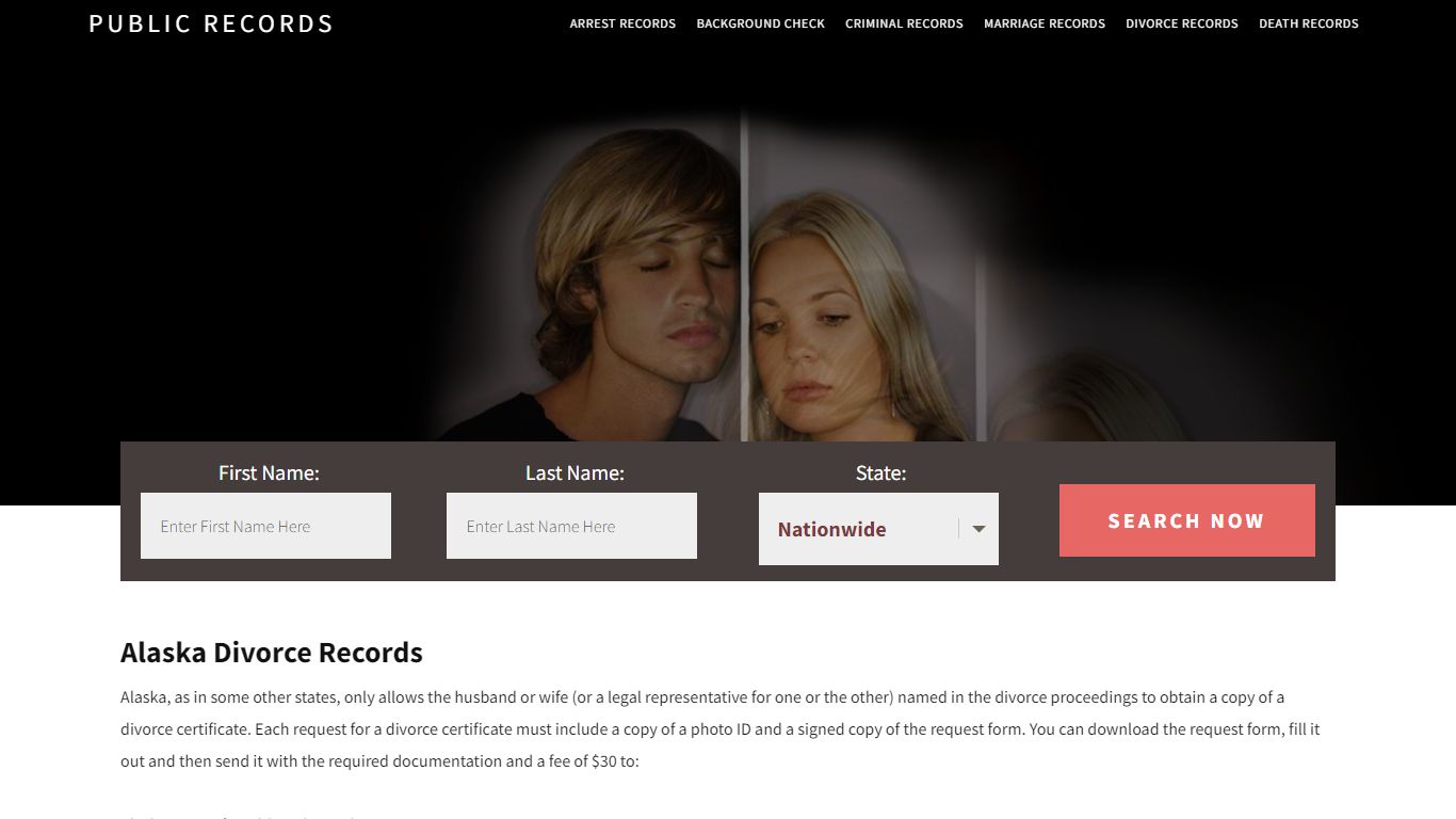 Alaska Divorce Records | Enter Name and Search. 14Days Free