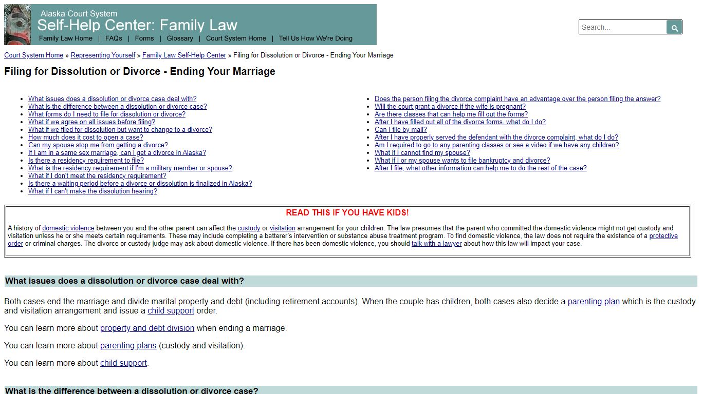 Filing for Dissolution or Divorce - Ending Your Marriage